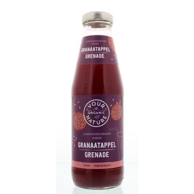 Your Organic Nat Limonadesiroop granaatappel 500 Milliliter - Dranken