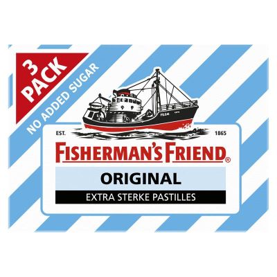 Fishermansfriend Original extra sterk suikervrij 3X25 gram - Snoep en chocola