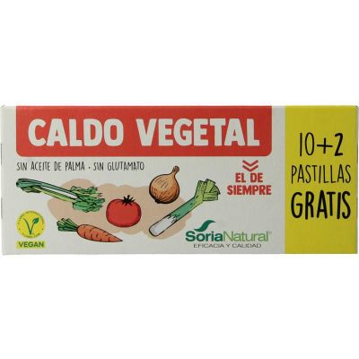 Soria Natural Bouillonblokjes vegan glutenvrij 10 + 2 gratis