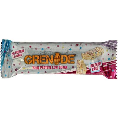 Grenade High protein bar birthday cake