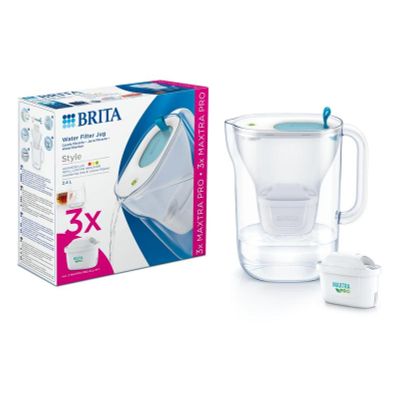 Brita Waterfilterkan Style cool blue+3 maxtra filters