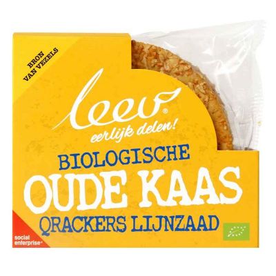 Leev Oude kaas qrackers lijnzaad bio