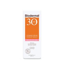 Foto van Biodermal Zonnecreme gezicht SPF30 gevoelige huid