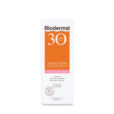 Biodermal Zonnecreme gezicht SPF30 gevoelige huid 50 ml - Zonnebrand