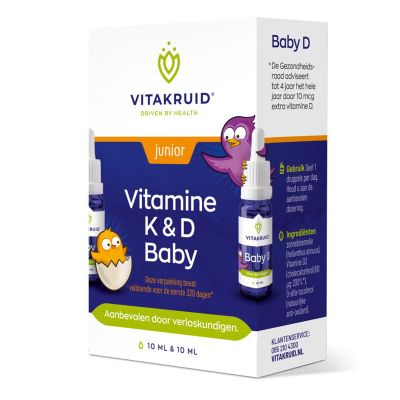 Vitakruid Vitamine K & D baby druppels 10ml