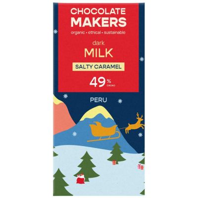 Chocolatemakers Kerstreep salty caramel 80 gram - Snoep en chocola