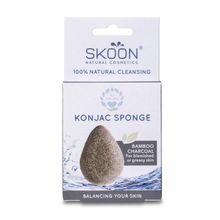 Foto van Skoon Konjac spons bamboo charcoal bio