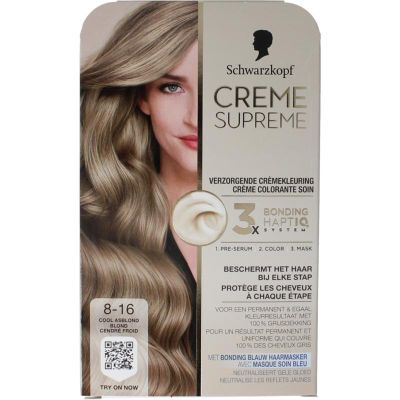 Schwarzkopf Creme supreme 8-16 blond 1 stuks - Haarkleuring