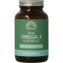 Foto van Mattisson Omega 3 algenolie DHA150/EPA75