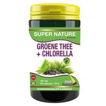Foto van SNP Groene thee chlorella 400 mg puur