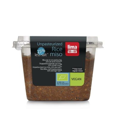 Lima Brown rice ongepasteuriseerd 25% minder zout