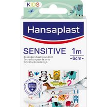 Foto van Hansaplast Sensitive kids 1 m x 6 cm