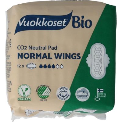 Vuokkoset Maandverband normal wings 12 stuks - Maandverband