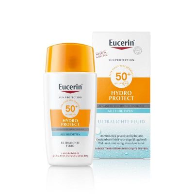 Eucerin Sun hydro protect ultralichte fluid SPF50+ Eucerin Sun hydro protect ultralichte fluid SPF50+ 50 Milliliter - Zoncosmetica