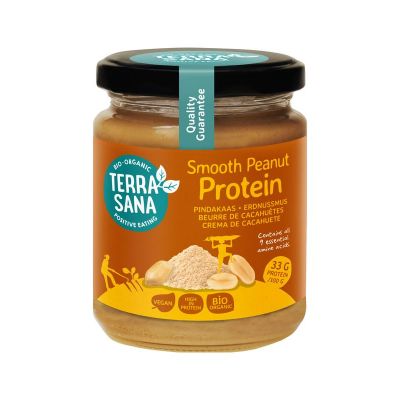 Terrasana Proteine pindakaas fijn bio 250 gram - Beleg