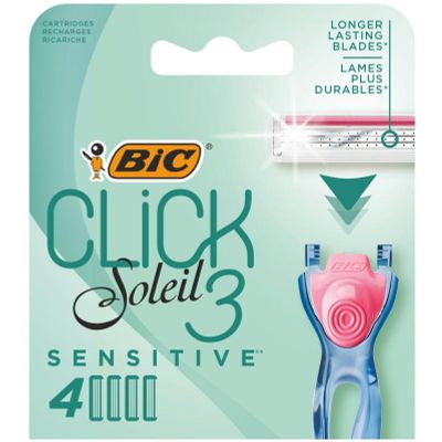 BIC Click 3 soleil shaver sensitive cartridges bl 4