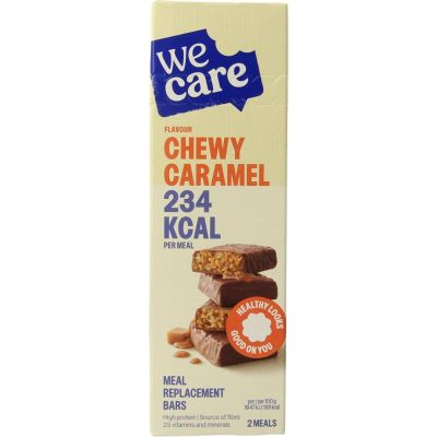 Wecare Bars chewy caramel 120 gram - Gezonde tussendoortjes