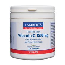 Lamberts Vitamine C 1500 Time release & bioflavonoiden Foto van Lamberts Vitamine C 1500 Time release & bioflavonoiden