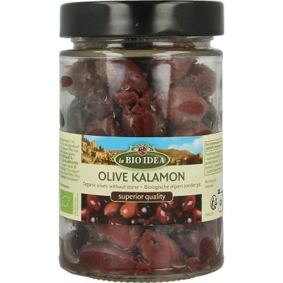 Bioidea Olijf zwart kalamata ontpit 180 gram - Overig reform/levensmiddelen
