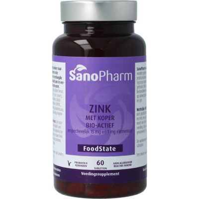 Foto van Sanopharm Zink 15 mg & koper 1 mg