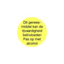 Foto van Strooketiket rijvaardigheid rond geel 16 mm