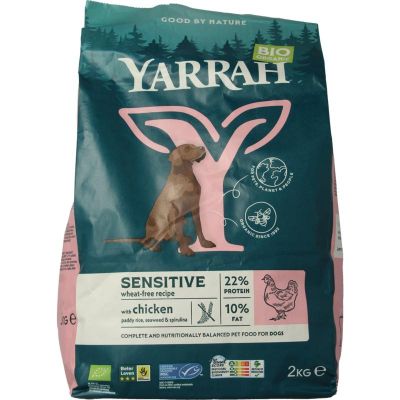 Yarrah Dog dry food adult sensitive chicken&rice bio 2000 Gram - Dierenvoeding