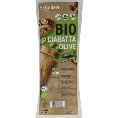 Schnitzer Ciabatta met olijven biologisch Schnitzer Ciabatta met olijven biologisch 180 gram - Overig reform/levensmiddelen