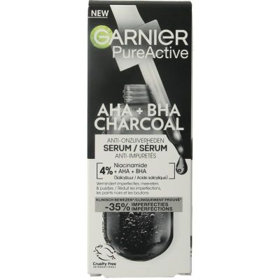 Garnier PureActive AHA + BHA charcoal serum