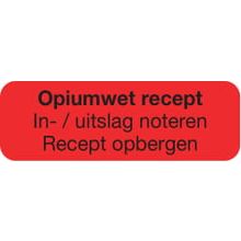 Foto van Strooketiket opiumwet recept 30 x 10 mm