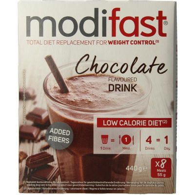 Modifast Intensive milkshake chocolade 8 zakjes 440 gram - Maaltijdvervangers