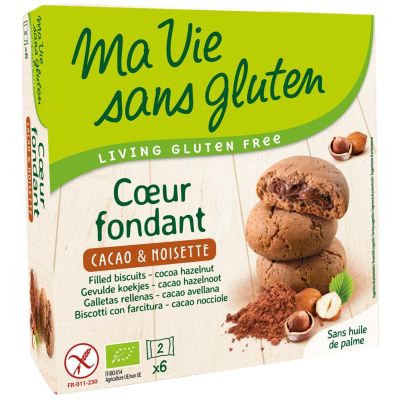Ma Vie Sans Koekjes met creme choco/hazelnoot glutenvrij 6x2st Ma Vie Sans Koekjes met creme choco/hazelnoot glutenvrij 6x2st 6X2 stuks - Koek
