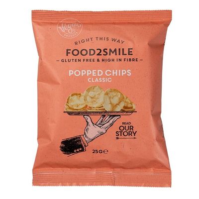 Food2Smile Popped chips classic 25 gram - Zoutjes/chips