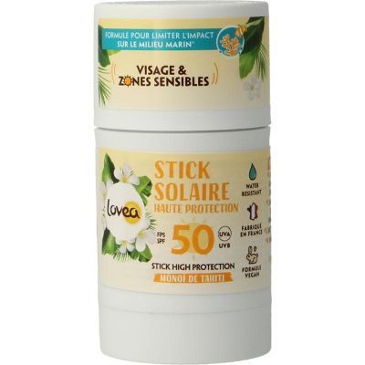Lovea Face & sensitive areas stick SPF50 Lovea Face & sensitive areas stick SPF50 40 gram - In de zon