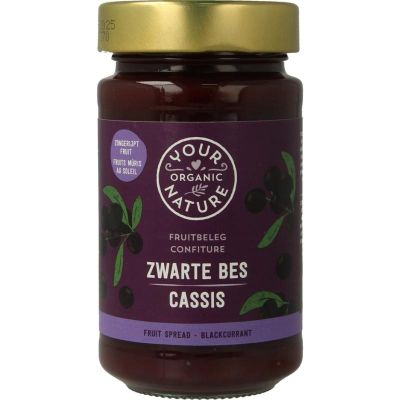 Your Organic Nat Fruit beleg zwarte bes bio 250 gram - Beleg