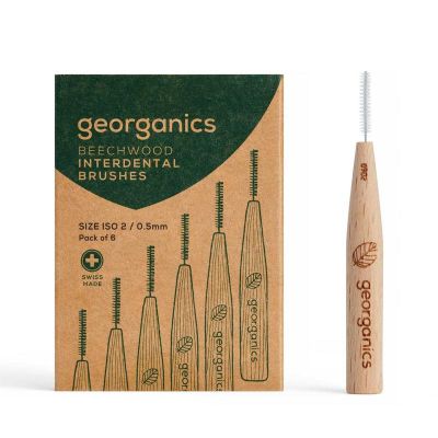 Georganics Interdental brush iso-2 beechwood 1 stuks - Tandenborstel