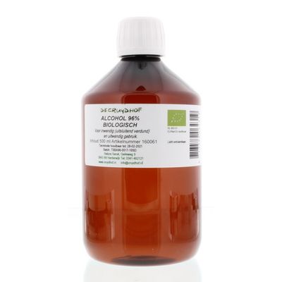 Cruydhof Alcohol 96% inwendig en uitwendig 500ml - Gezondheidsproducten