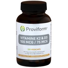 Proviform Vitamine K2 100mcg & D3 75mcg Foto van Proviform Vitamine K2 100mcg & D3 75mcg
