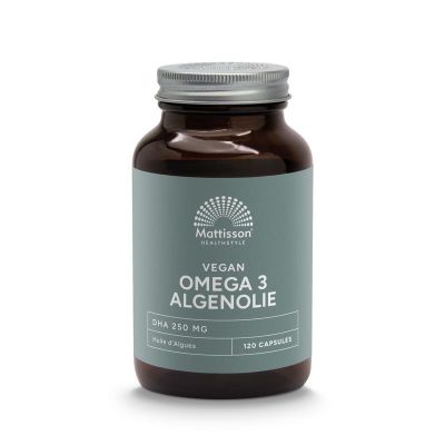 Mattisson Vegan omega-3 algenolie DHA 260 mg 120 vegicaps - Vetzuren