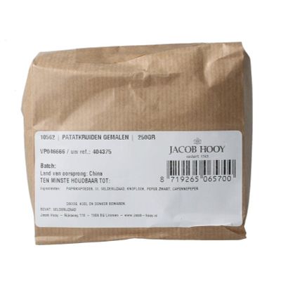Jacob Hooy Patatkruiden gemalen Jacob Hooy Patatkruiden gemalen 250 gram - Kruiden