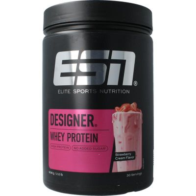ESN Designer whey strawberry cream ESN Designer whey strawberry cream 908 Gram - Sportvoeding