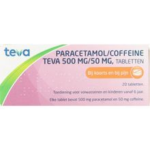 Foto van Paracetamol coffeine 500/50