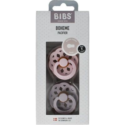 Bibs Fopspeen blossom lila Maat 1 2 stuks - Babyflessen en benodigdheden