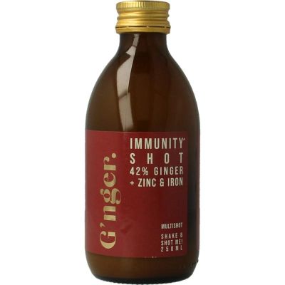 G'nger Shot gember vruchtensap immunity 250 Milliliter - Overig reform/levensmiddelen