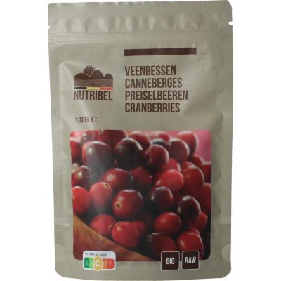 Nutribel Veenbessen raw bio 100 gram - Voeding