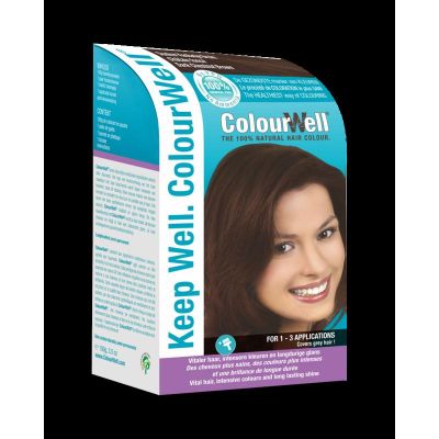 Colourwell 100% natuurlijke haarkleur donker kastanje bruin