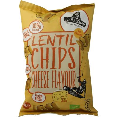 John Altman Linzen chips vegan cheese bio 75 gram - Zoutjes/chips