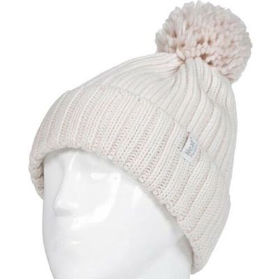 Heat Holders Ladies pom pom hat arden creme one size 1 stuk - Kleding/ondergoed