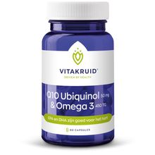Vitakruid Q10 ubiquinol 50 mg & omega-3 325 mg Foto van Vitakruid Q10 ubiquinol 50 mg & omega-3 325 mg