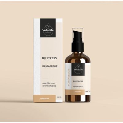 Volatile Massageolie bij stress glas met pomp 100 milliliter - Massage