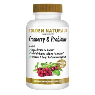 Golden Naturals Blaas + Probiotica 180 vegicaps - Overige vitaminen/mineralen